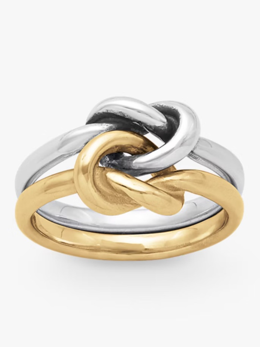 James Avery Original Lovers’ Knot Ring 14K Gold & Sterling Silver - Size 6